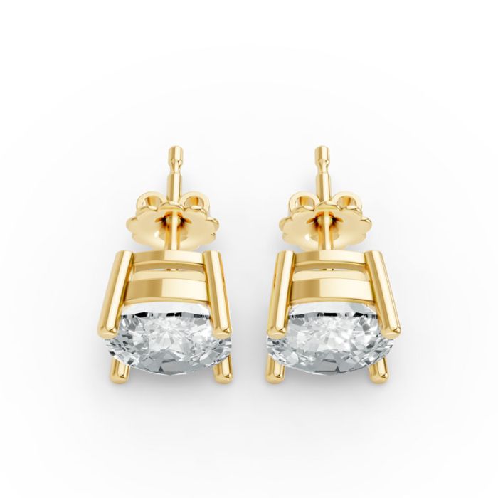 4 Prong Solitaire Earrings