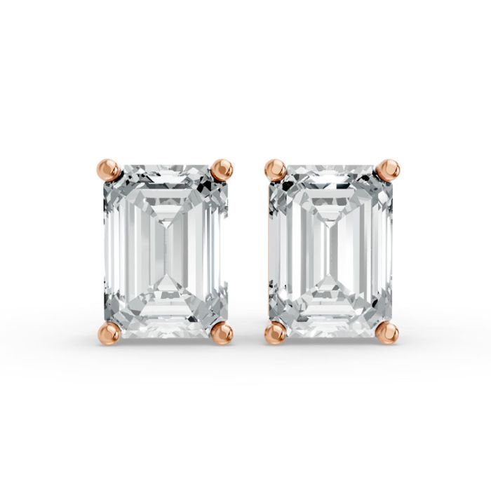 4 Prong Solitaire Earrings