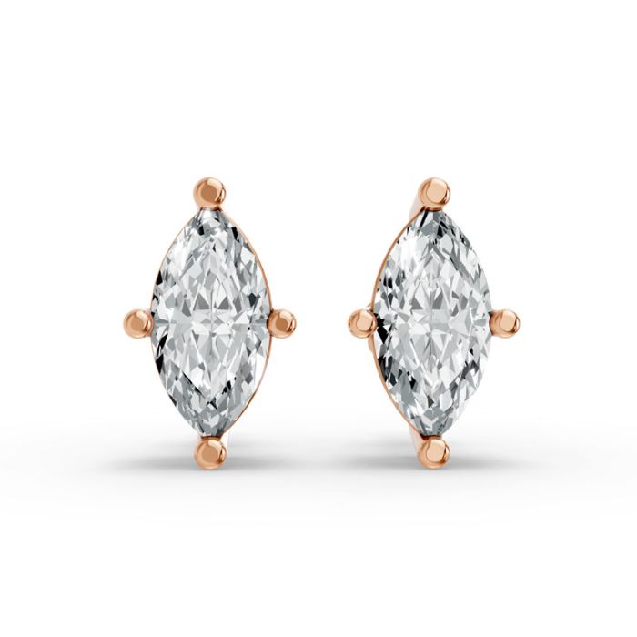 4 Prong Solitaire Earrings