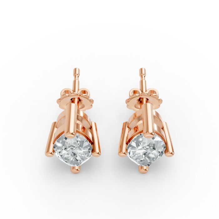 4 Prong Solitaire Earrings
