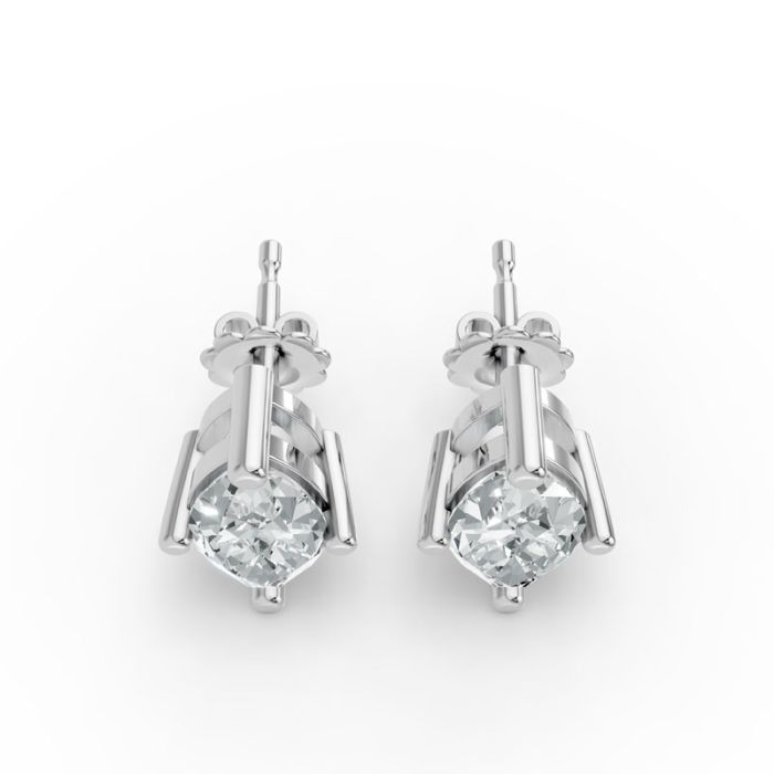 4 Prong Solitaire Earrings