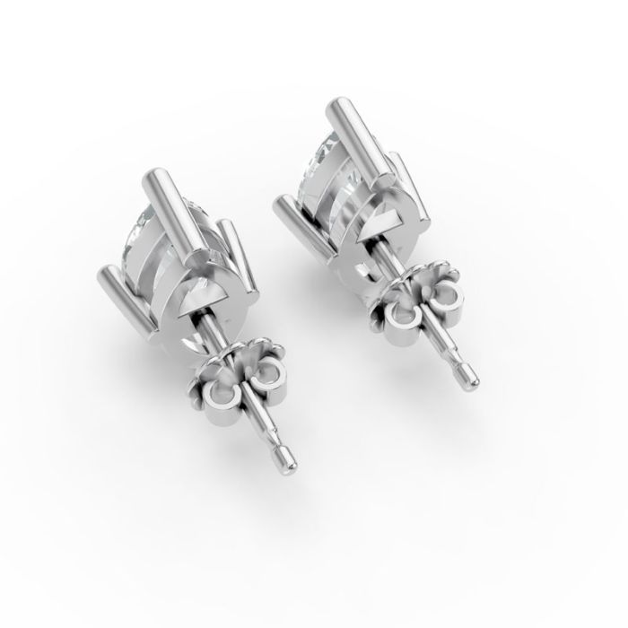 4 Prong Solitaire Earrings