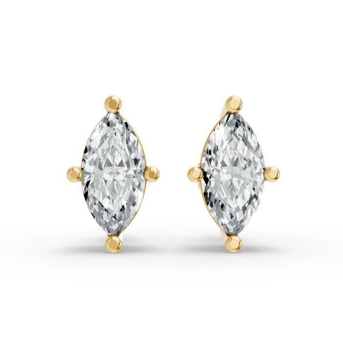 4 Prong Solitaire Earrings