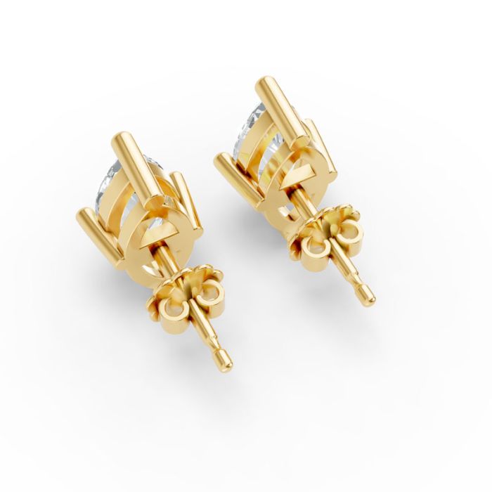 4 Prong Solitaire Earrings