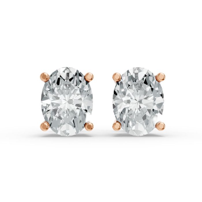 4 Prong Solitaire Earrings