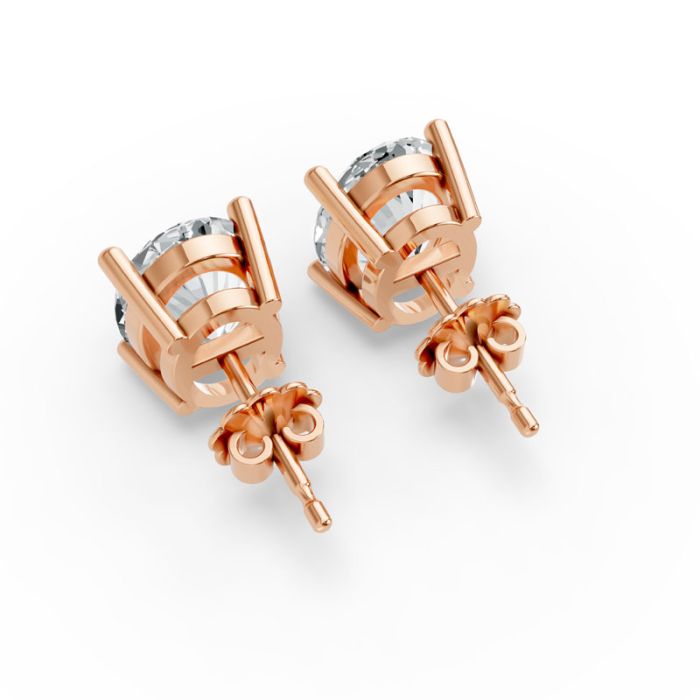 4 Prong Solitaire Earrings