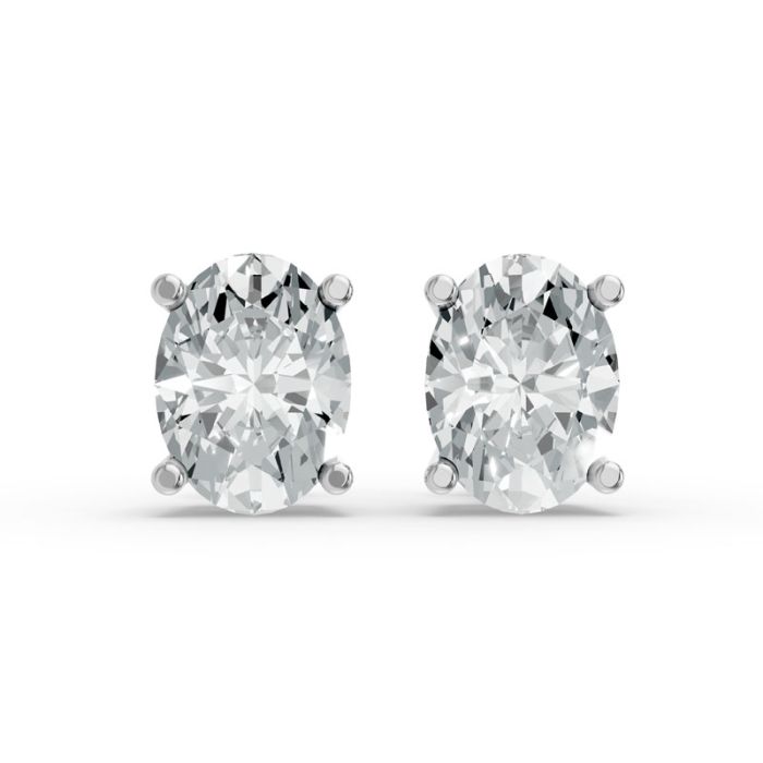 4 Prong Solitaire Earrings