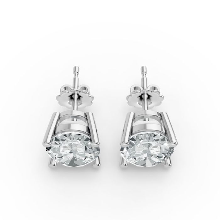 4 Prong Solitaire Earrings