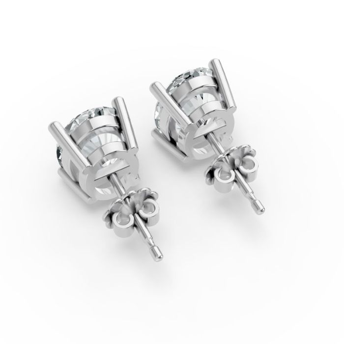 4 Prong Solitaire Earrings