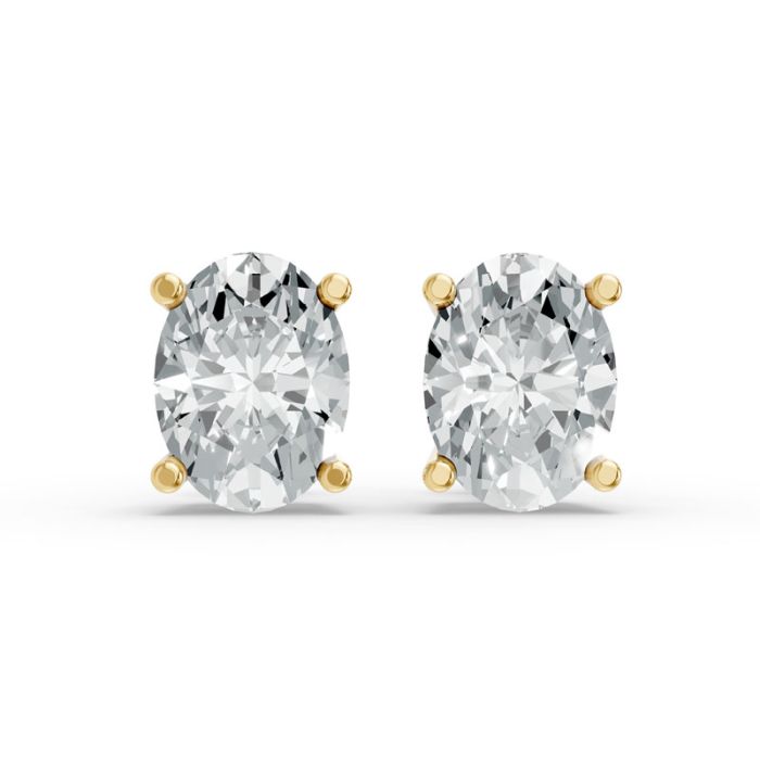 4 Prong Solitaire Earrings