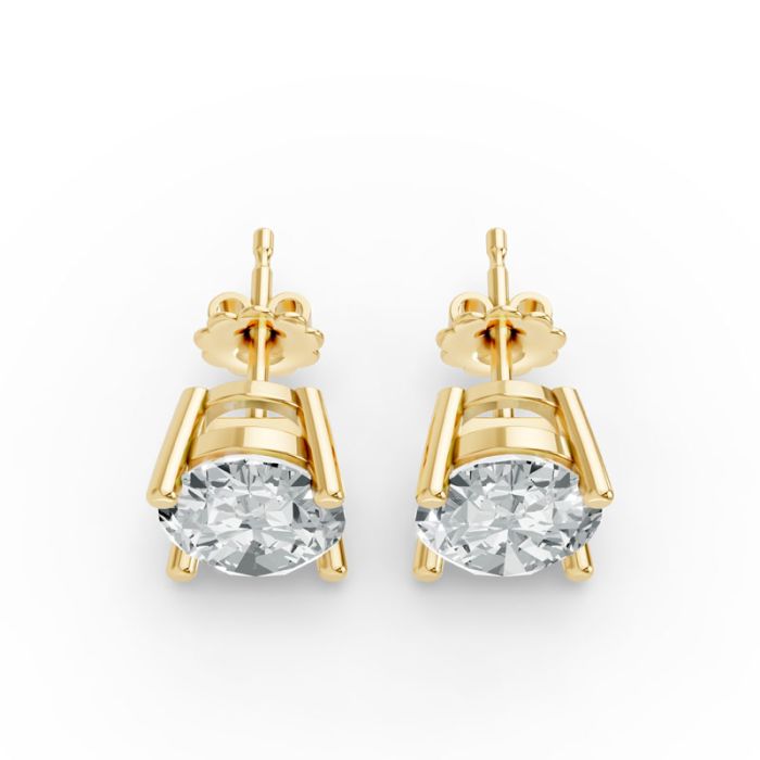4 Prong Solitaire Earrings