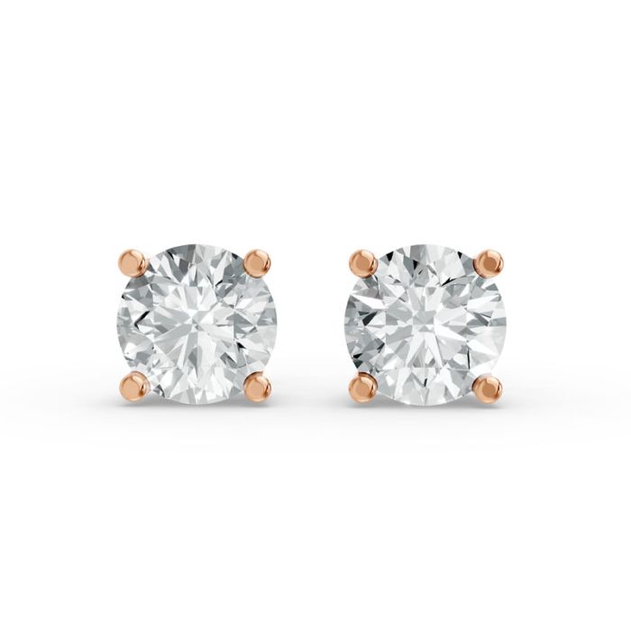 4 Prong Solitaire Earrings