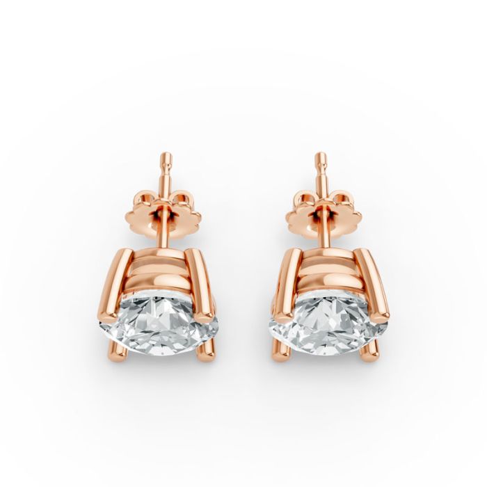 4 Prong Solitaire Earrings