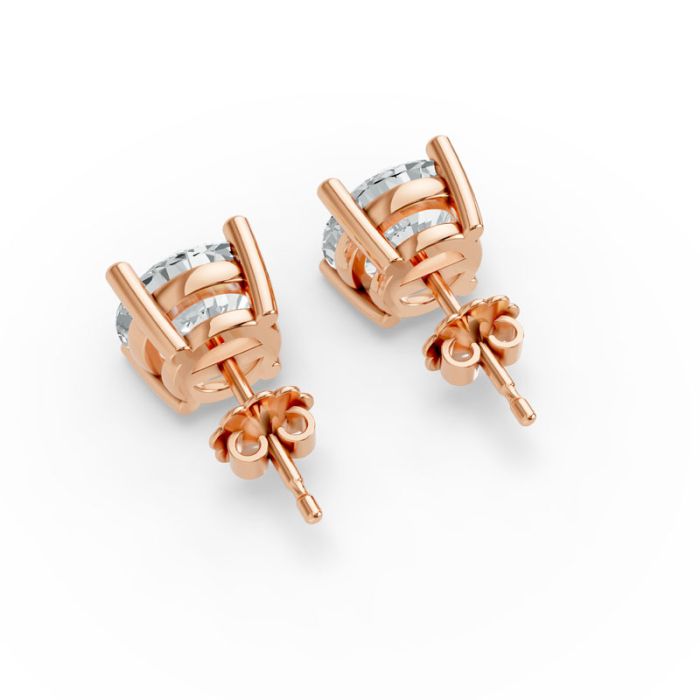 4 Prong Solitaire Earrings