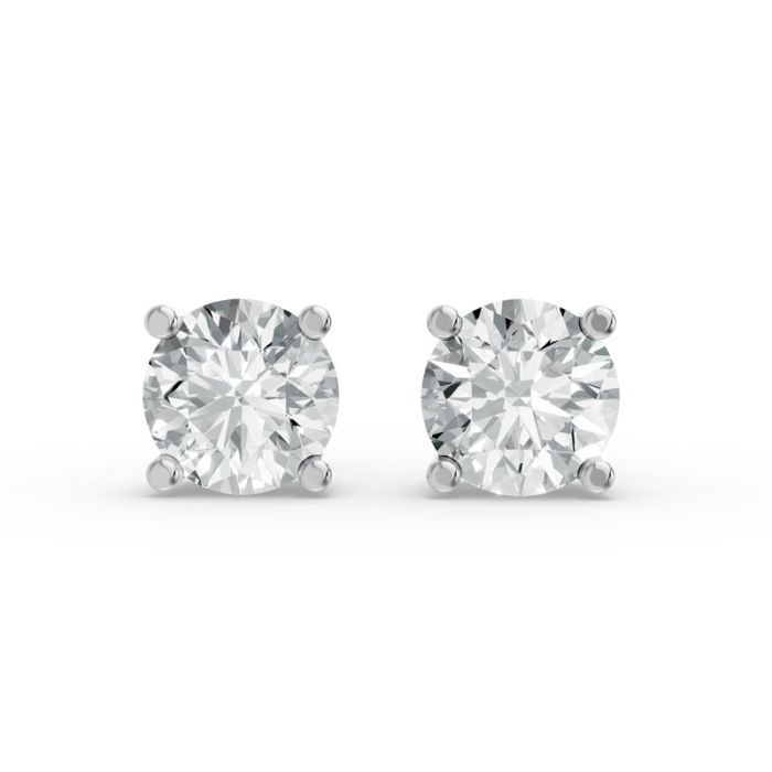 4 Prong Solitaire Earrings
