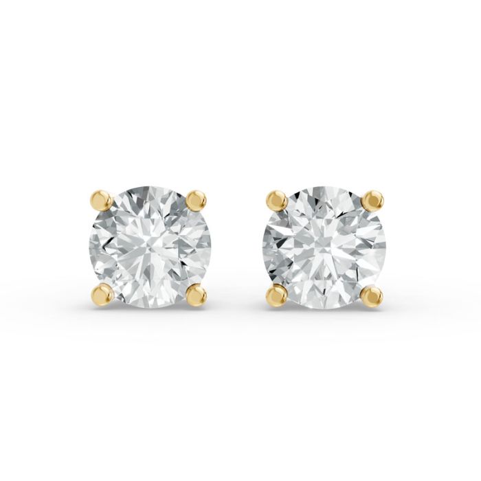 4 Prong Solitaire Earrings