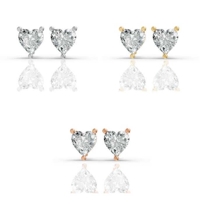 3 Prong Solitaire Earrings