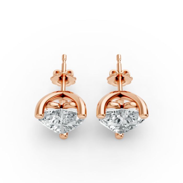 3 Prong Solitaire Earrings