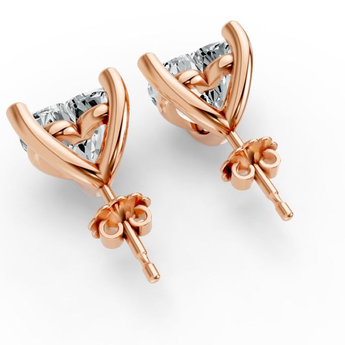 3 Prong Solitaire Earrings