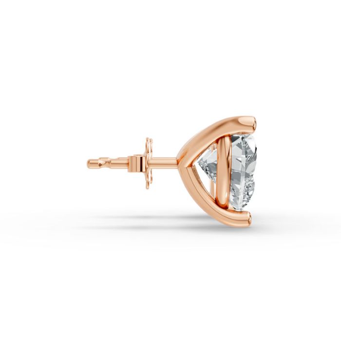 3 Prong Solitaire Earrings