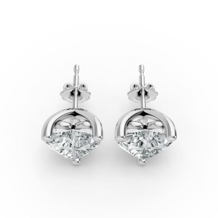 3 Prong Solitaire Earrings