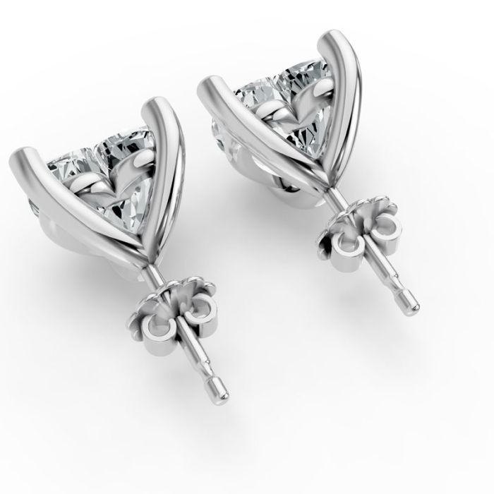 3 Prong Solitaire Earrings