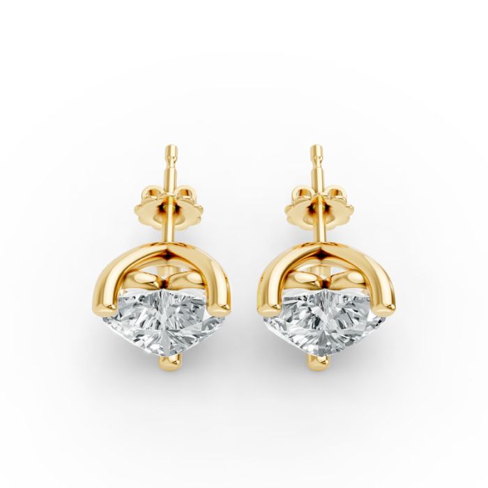 3 Prong Solitaire Earrings