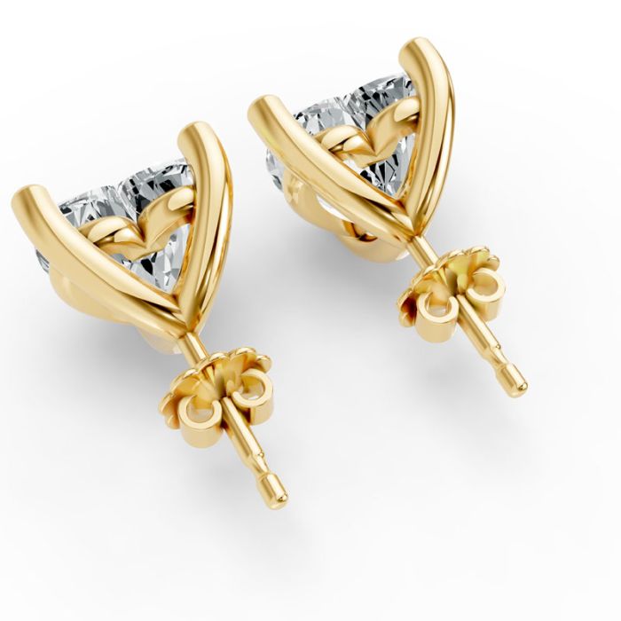 3 Prong Solitaire Earrings
