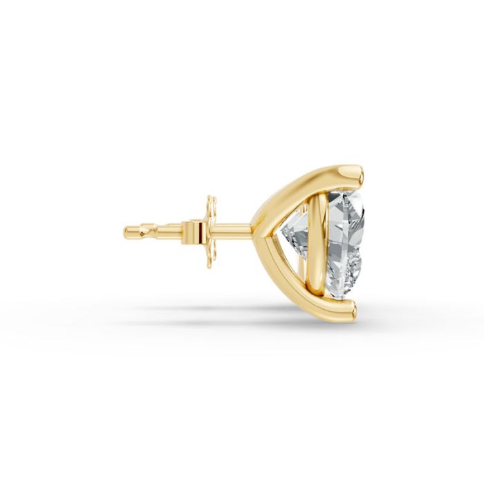 3 Prong Solitaire Earrings