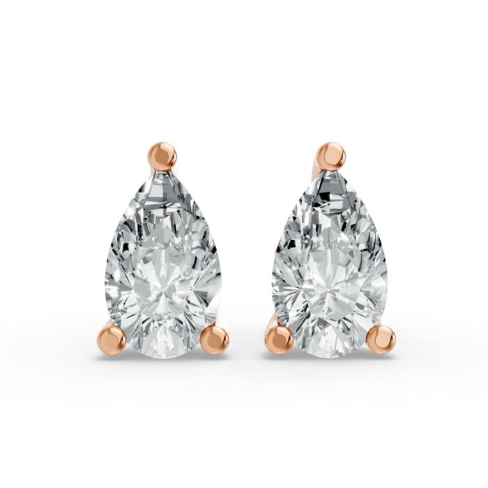 3 Prong Solitaire Earrings