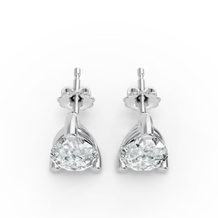 3 Prong Solitaire Earrings