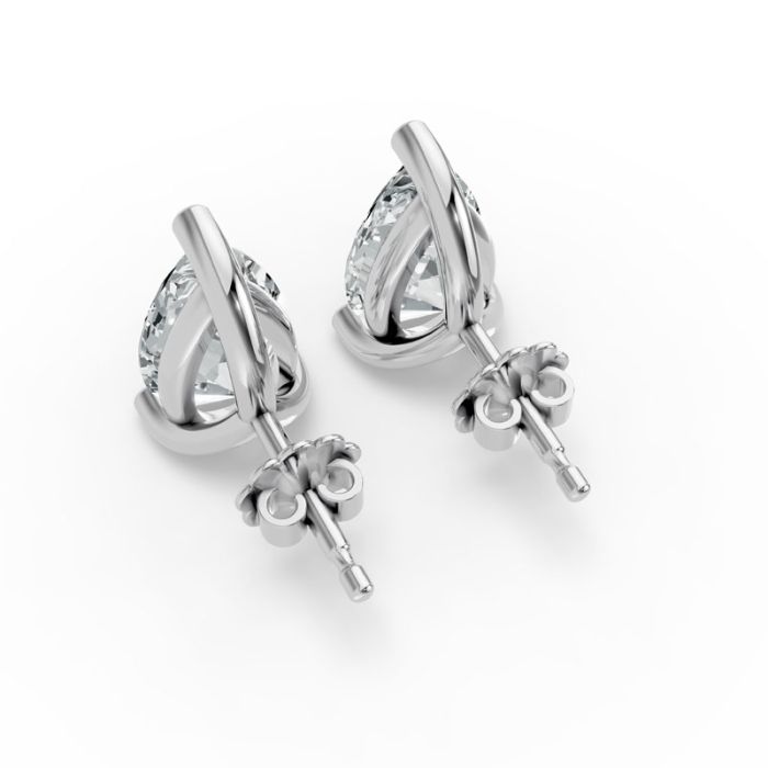 3 Prong Solitaire Earrings