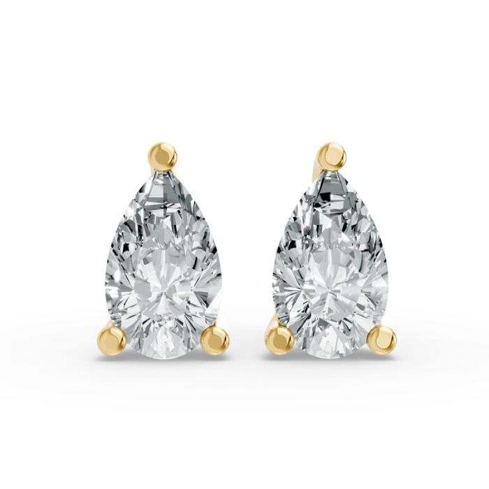 3 Prong Solitaire Earrings