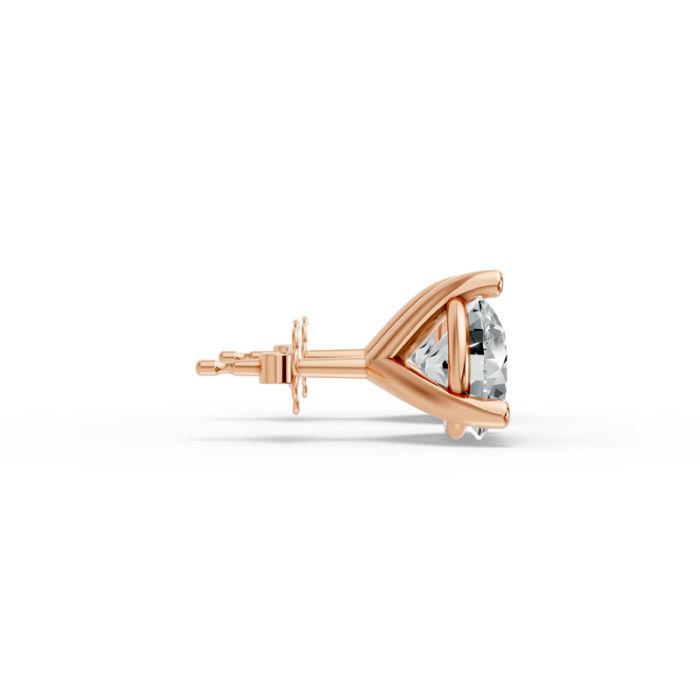 3 Prong Solitaire Earrings