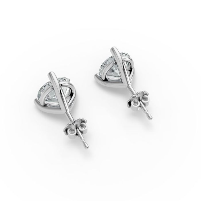 3 Prong Solitaire Earrings