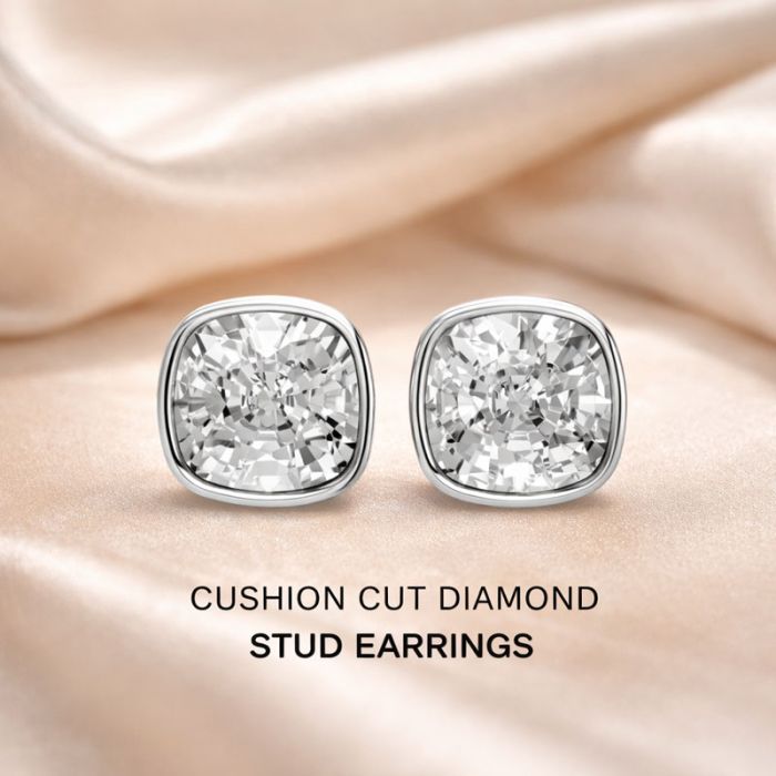 Bezel Set Solitaire Earrings