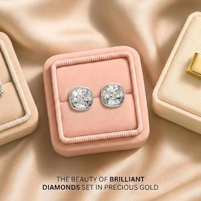 Bezel Set Solitaire Earrings