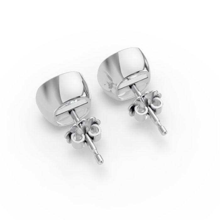 Bezel Set Solitaire Earrings