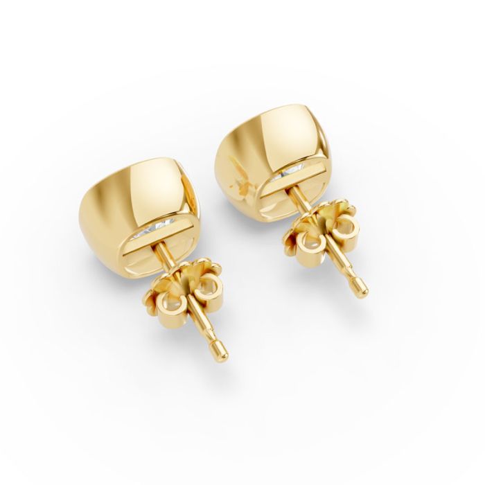 Bezel Set Solitaire Earrings