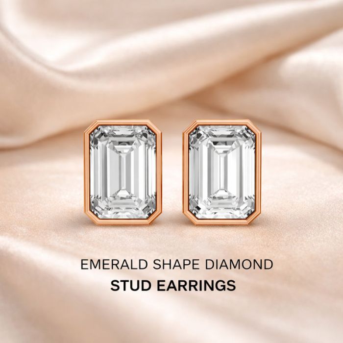 Bezel Set Solitaire Earrings