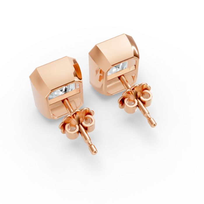 Bezel Set Solitaire Earrings