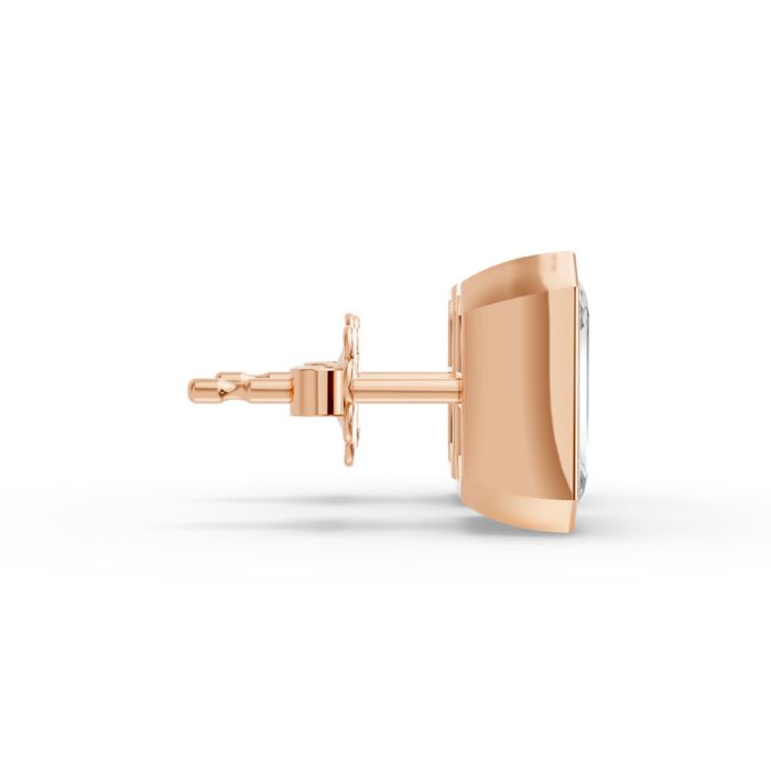 Bezel Set Solitaire Earrings