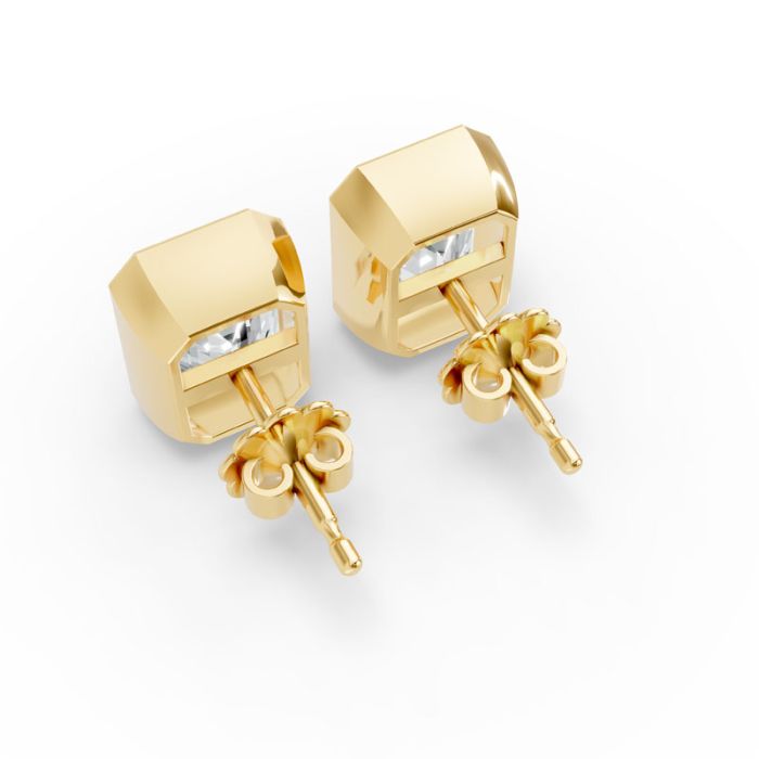 Bezel Set Solitaire Earrings