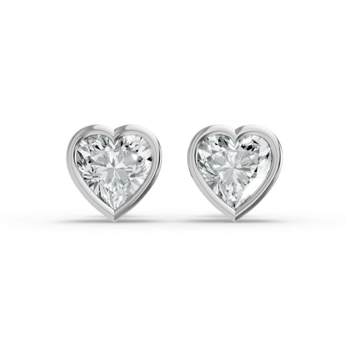 Bezel Set Solitaire Earrings