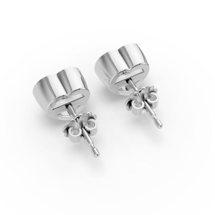 Bezel Set Solitaire Earrings