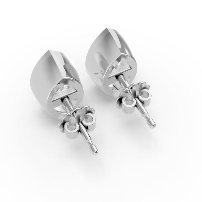 Bezel Set Solitaire Earrings