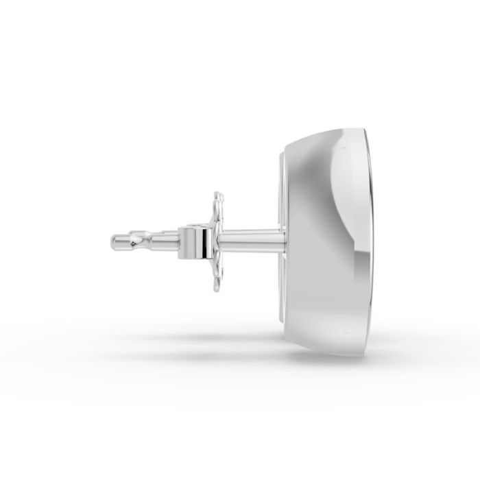 Bezel Set Solitaire Earrings