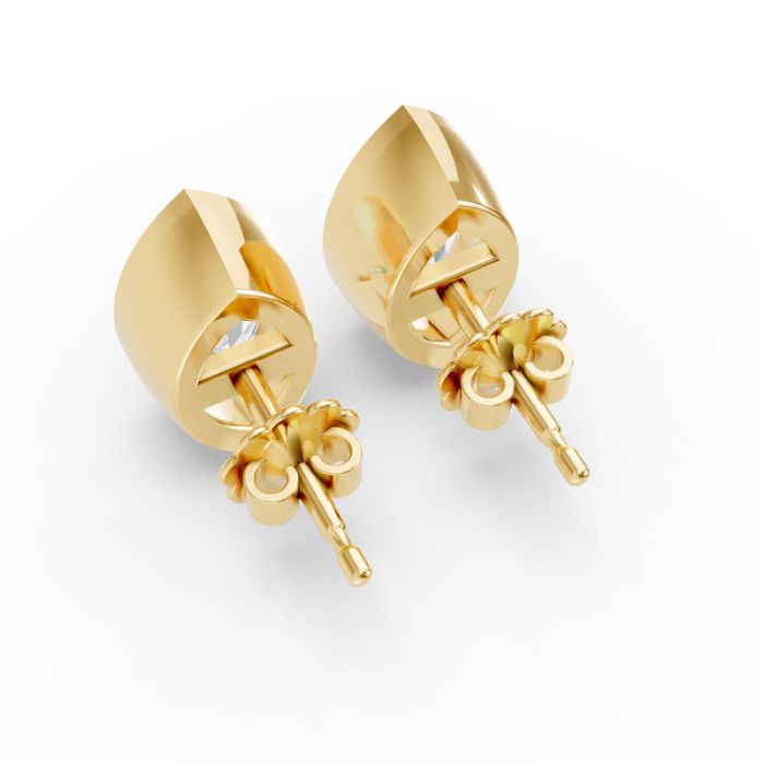 Bezel Set Solitaire Earrings