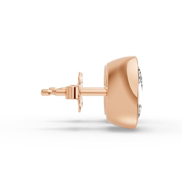 Bezel Set Solitaire Earrings