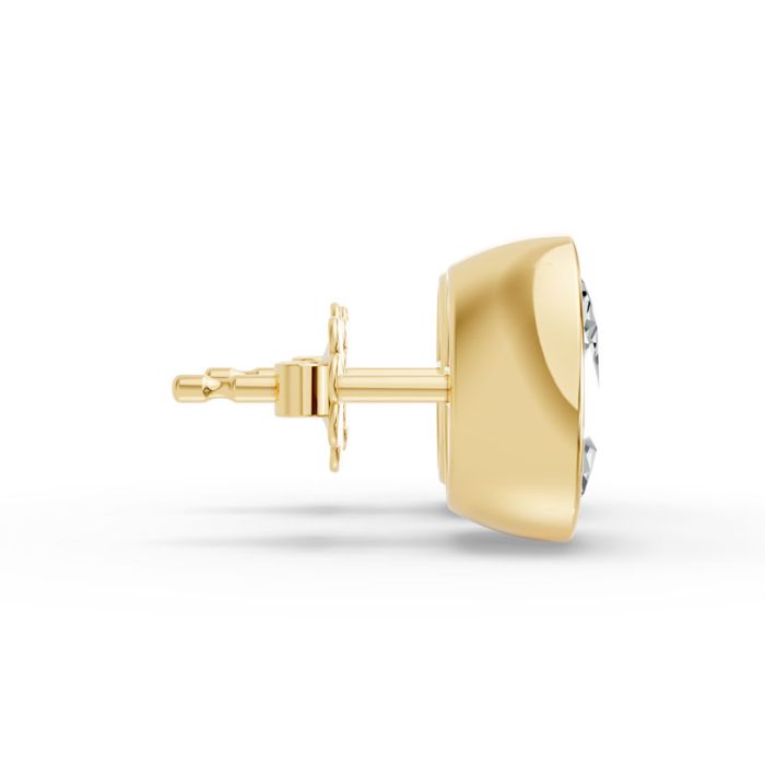 Bezel Set Solitaire Earrings